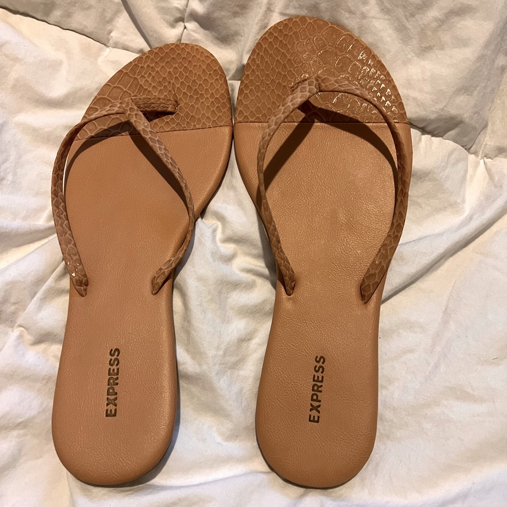 Express Snakeskin Flats